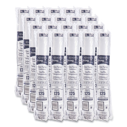 Conex Complements Portion/Medicine Cups, 2 oz, Plastic, Clear, 125/Bag, 20 Bags/Carton