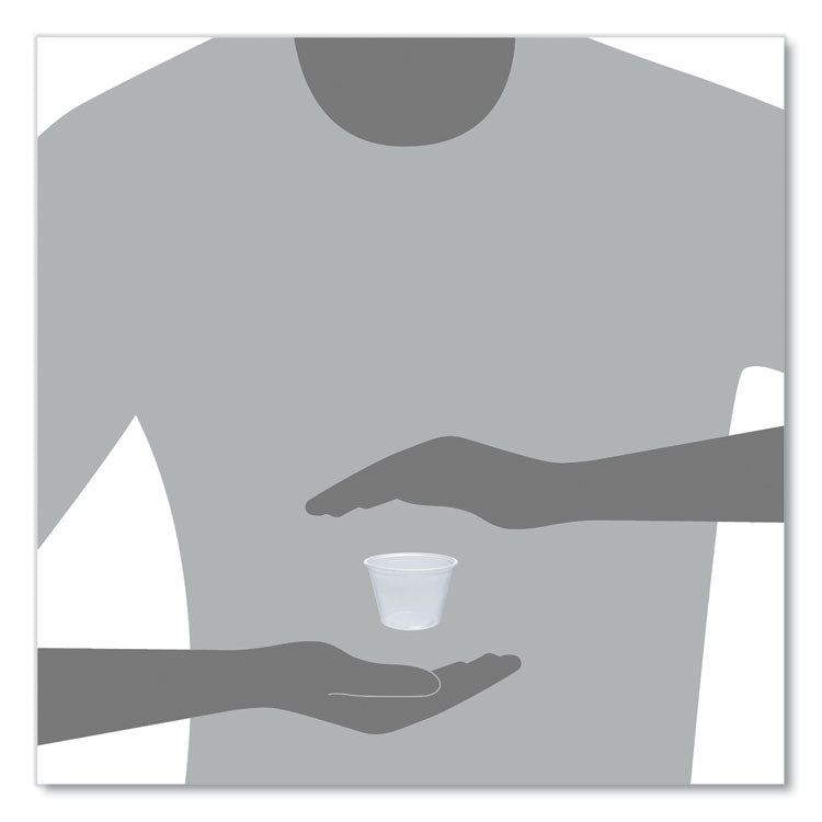 Conex Complements Portion/Medicine Cups, 2.5 oz, Plastic, Clear, 125/Bag, 20 Bags/Carton