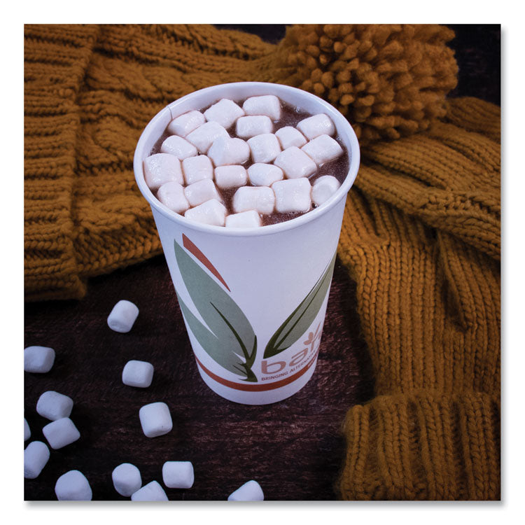 Bare Eco-Forward Recycled Content PCF Paper Hot Cups, ProPlanet Seal, 16 oz, Green/White/Beige, 1,000/Carton