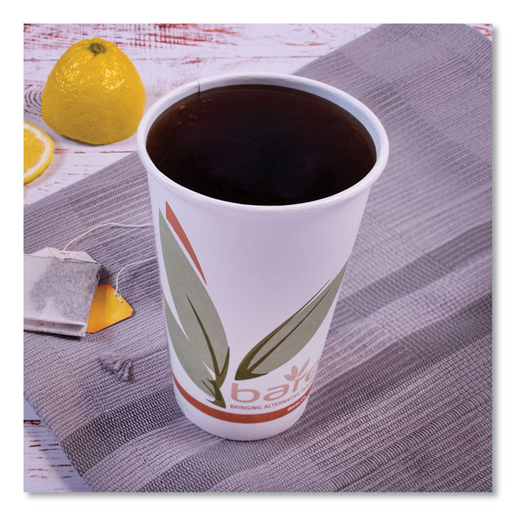 Bare Eco-Forward Recycled Content PCF Paper Hot Cups, ProPlanet Seal, 16 oz, Green/White/Beige, 1,000/Carton