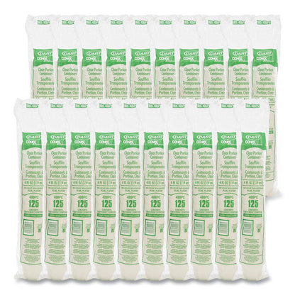 Conex Complements Portion/Medicine Cups, 4 oz, Plastic, Clear, 125/Bag, 20 Bags/Carton