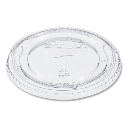 PETE Flat Straw-Slot Cold Cup Lids, Fits 16 oz to 24 oz Cold Cups, Plastic, Clear, 100/Pack, 10 Packs/Carton