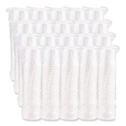 Flexstyle Double Poly Paper Containers, 16 oz, White, Paper, 25/Pack, 20 Packs/Carton