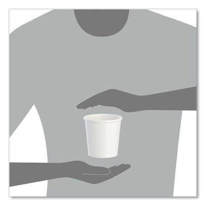 Flexstyle Double Poly Paper Containers, 16 oz, White, Paper, 25/Pack, 20 Packs/Carton