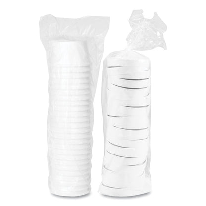 Flexstyle Double Poly Food Combo Packs, 8 oz, White, Paper, 25/Pack, 10 Packs/Carton