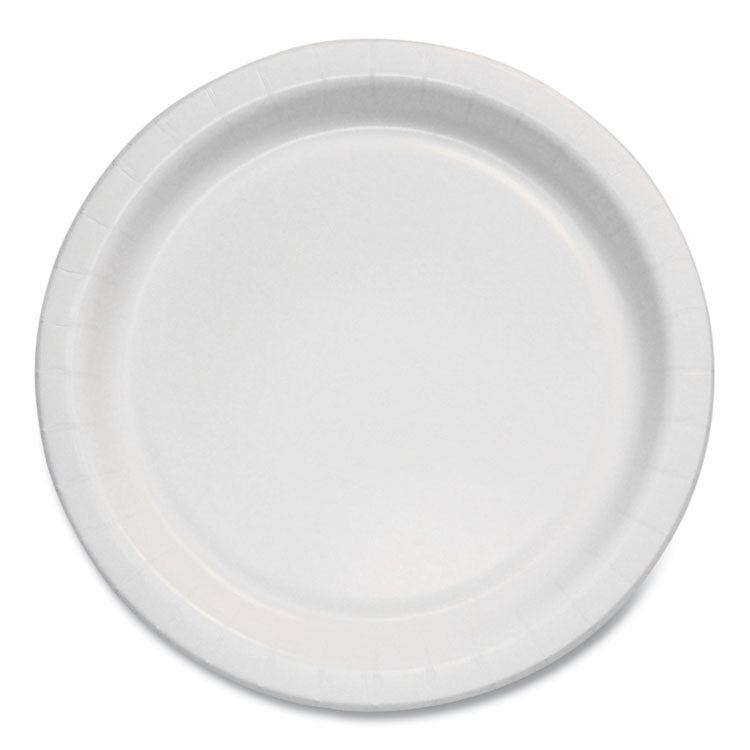 Bare Eco-Forward Clay-Coated Paper Plate, ProPlanet Seal, Mediumweight, 6" dia, White/Brown/Green, 1,000/Carton