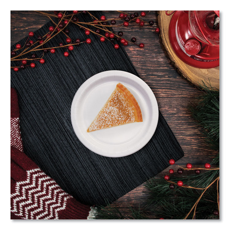 Bare Eco-Forward Clay-Coated Paper Plate, ProPlanet Seal, Mediumweight, 6" dia, White/Brown/Green, 1,000/Carton