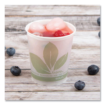 Bare Eco-Forward Paper Cold Cups, ProPlanet Seal, 5 oz, Green/White, 100/Sleeve, 30 Sleeves/Carton