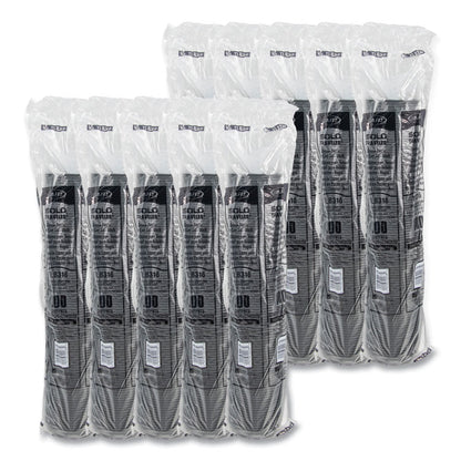 Traveler Cappuccino Style Dome Lid, Fits 10 oz to 24 oz Hot Cups, Plastic, Black, 100/Sleeve, 10 Sleeves/Carton