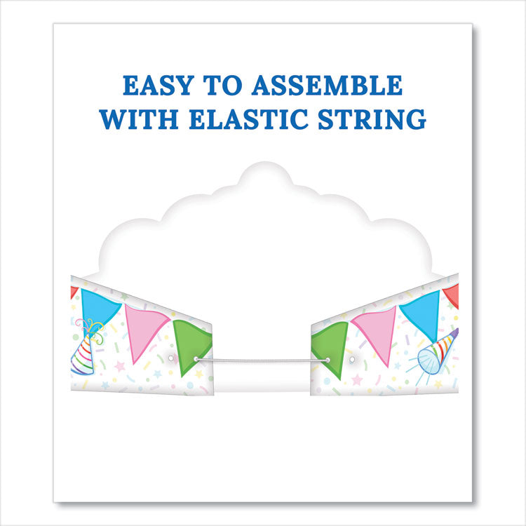 Student Crown, Birthday, 14.5 x 5.13, Assorted Colors, 30/Pack