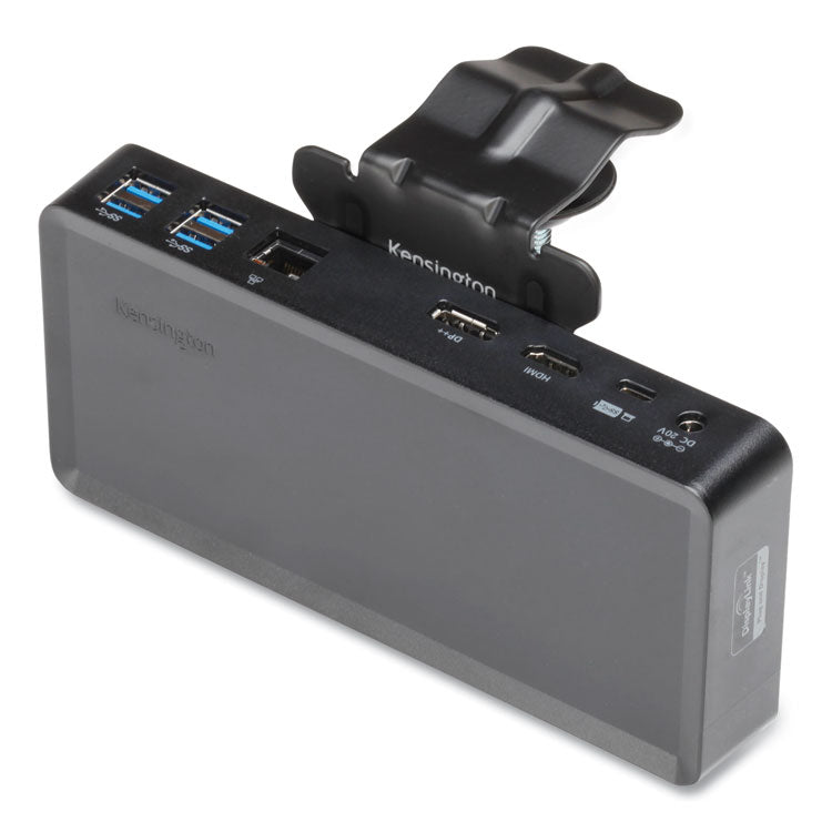702500NIB0014, SKILCRAFT Kensington Universal Docking Station USB-C/USB 3.0 Dual 2K with Mounting Bracket, Black