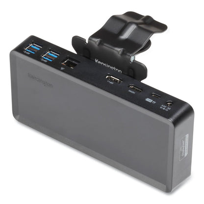 702500NIB0014, SKILCRAFT Kensington Universal Docking Station USB-C/USB 3.0 Dual 2K with Mounting Bracket, Black
