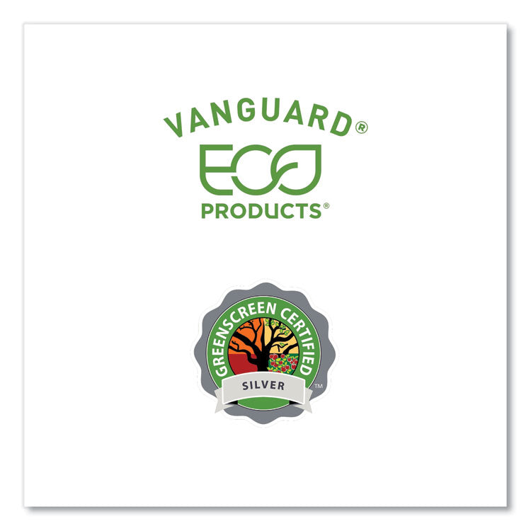 Vanguard Renewable and Compostable Sugarcane Plates, 5 x 10, White, 500/Carton