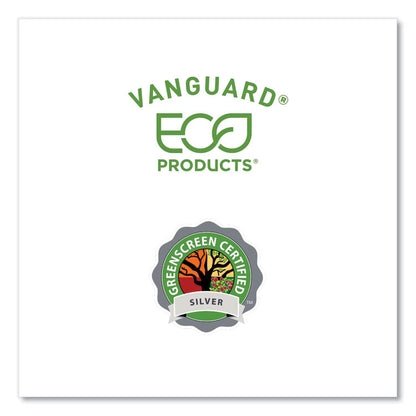 Vanguard Renewable and Compostable Sugarcane Plates, 5 x 10, White, 500/Carton