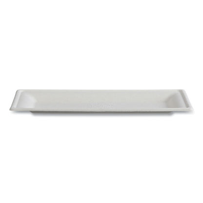 Vanguard Renewable and Compostable Sugarcane Plates, 5 x 10, White, 500/Carton
