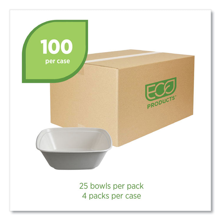 Regalia Sugarcane Servingware, Bowl, 160 oz, White, 100 Bowls/Carton