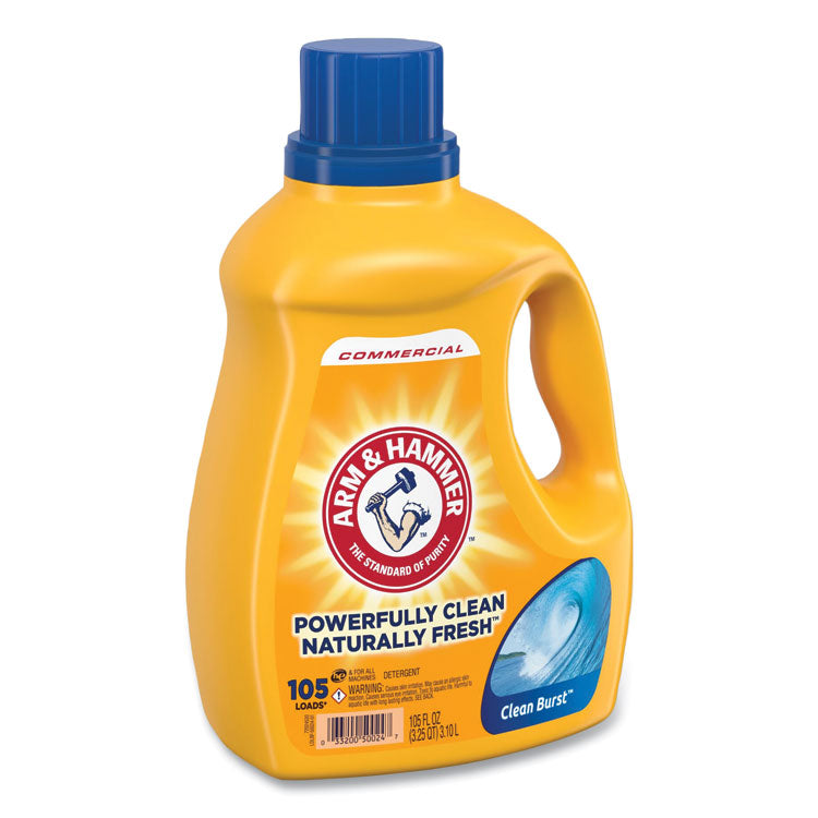 Dual HE Clean-Burst Liquid Laundry Detergent, Clean Burst Scent, 105 oz Bottle, 4/Carton