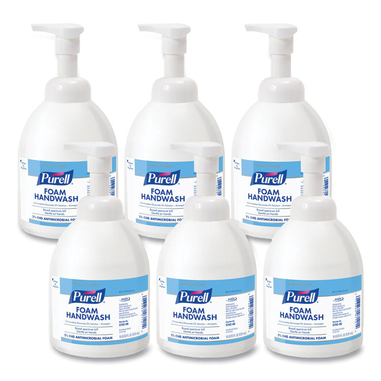 Healthcare HEALTHY SOAP 2% CHG Antimicrobial Foam, Fragrance-Free, 535 mL, 6/Carton