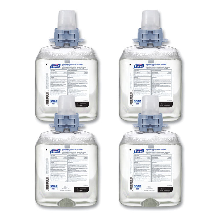 HEALTHY SOAP 0.5 BAK Antimicrobial Foam Refill, For CS4 Dispensers, Light Floral Scent, 1,250 mL, 4/Carton