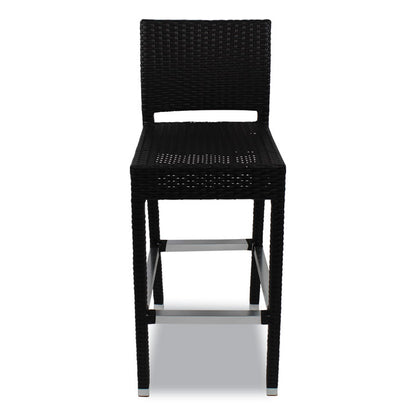 Gama Series Barstools, Supports Up to 300 lb, 31.25" Seat Height, Chocolate Seat, Chocolate Back, Chocolate Base