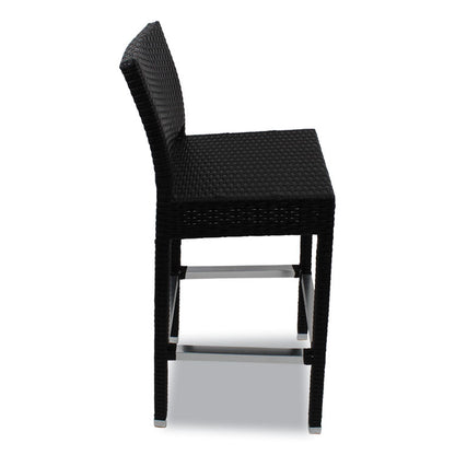 Gama Series Barstools, Supports Up to 300 lb, 31.25" Seat Height, Chocolate Seat, Chocolate Back, Chocolate Base