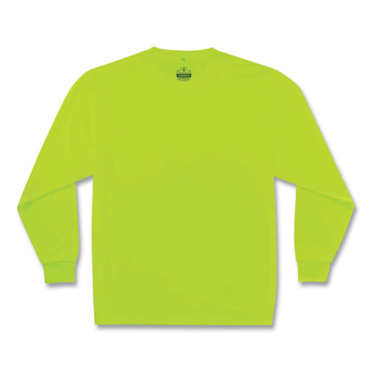 GloWear 8091 Non-Certified Hi-Vis Long Sleeve Shirt, 2X-Large, Lime