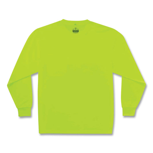 GloWear 8091 Non-Certified Hi-Vis Long Sleeve Shirt, 5X-Large, Lime