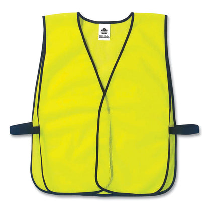 GloWear 8010HL Non-Certified Economy Vest, Polyester, One Size Fits Most, Lime