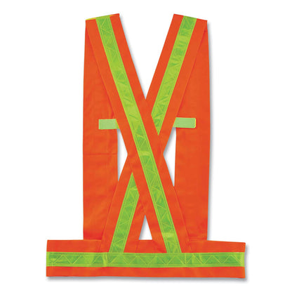 GloWear 8140BA Class 1 Breakaway Sash, Polyester, Medium/Large, Orange