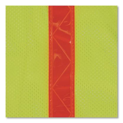 GloWear 8040HL Non-Certified Hi-Gloss Vest, Polyester, One Size Fits Most, Lime