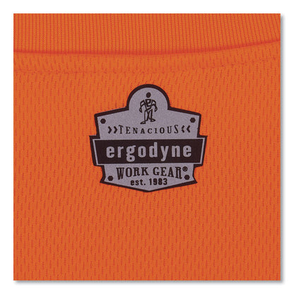 GloWear 8091 Non-Certified Hi-Vis Long Sleeve Shirt, Large, Orange