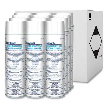 Foaming Disinfectant Germicidal Cleaner, Flowery Scent, 19 oz Aerosol Spray, 12/Carton