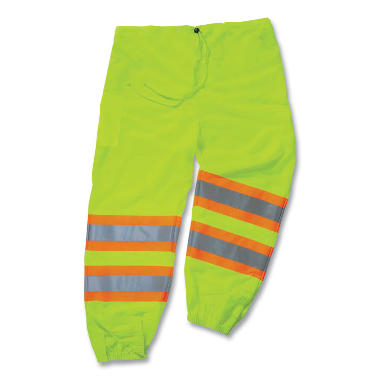 GloWear 8911 Class E Two-Tone Pants, 4X-Large/5X-Large, Lime