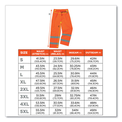 GloWear 8925 Class E Hi-Vis Thermal Pants, 5X-Large, Orange