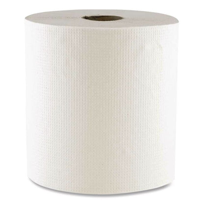 Hard Wound Towel, 1 Ply, 8" x 700 ft, White, 6/Carton