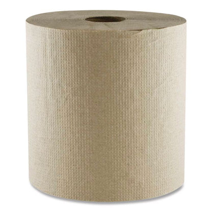 Hard Wound Towel, 1 Ply, 8" x 700 ft, Kraft, 6/Carton