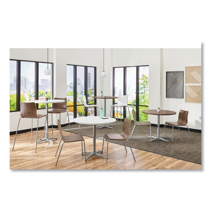 Ruck Laminate Chair, Supports Up to 300 lb, 18" Seat Height, Pinnacle Seat/Back, Silver Base