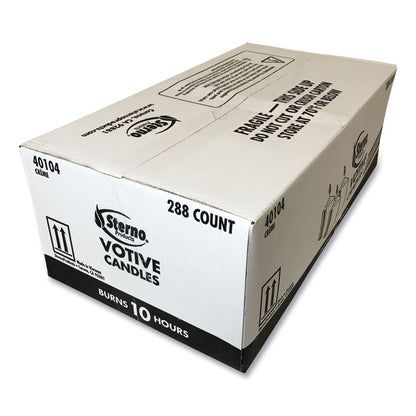 Food Warmer Votive Candles, 10 Hour Burn, 1.46"d x 1.33'h, White, 288/Carton