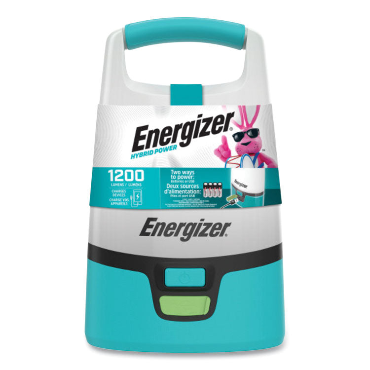 Vision Hybrid Lantern, Rechargeable Lithium Ion Battery/4 AA Batteries (Sold Separately), Teal/White