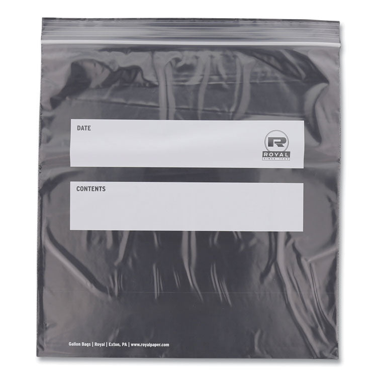 Zipper Bags, Gallon, 1.73 mil, 10.5" x 10.98", Clear, 250/Carton