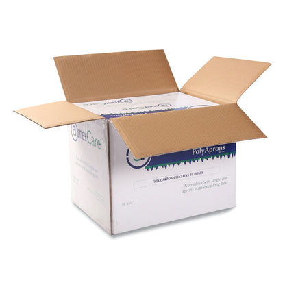 Poly Apron, 28 x 46, One Size Fits Most, White, 500/Carton