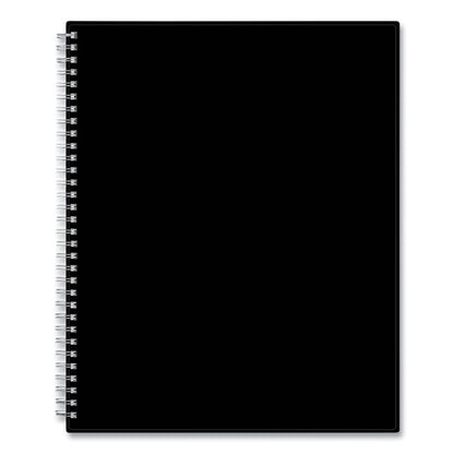 Teacher's Solid Black Weekly/Monthly Lesson Planner, 9 Classes, 11 x 8.5 Sheets, 12-Month (July to June), 2025 to 2026