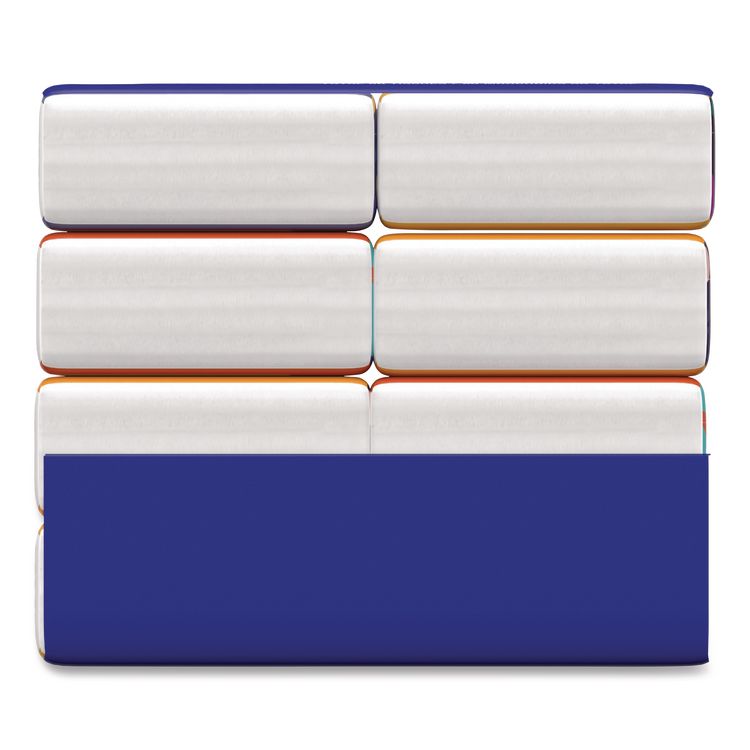 On The Go Packs Facial Tissues, 3-Ply, White, 10 Sheets/Pouch, 8 Pouches/Pack
