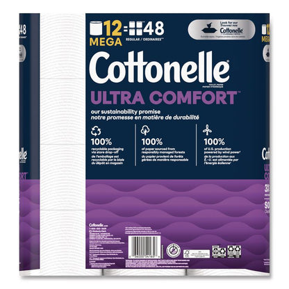 Ultra ComfortCare Toilet Paper, Soft Tissue, Septic Safe, 2-Ply, White, 284 Sheets/Roll, 12 Rolls/Pack, 48 Rolls/Carton