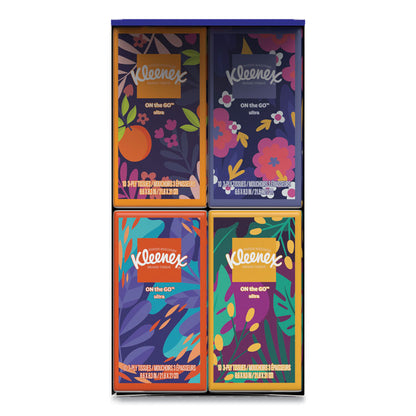 On The Go Packs Facial Tissues, 3-Ply, White, 10 Sheets/Pouch, 16 Pouches/Pack,  6 Packs/Carton