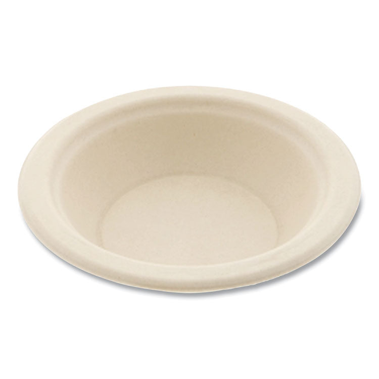 Molded Fiber PFAS-Free Dinnerware, Round Bowl, Sugarcane, 12 oz, Tan, 1,000/Carton