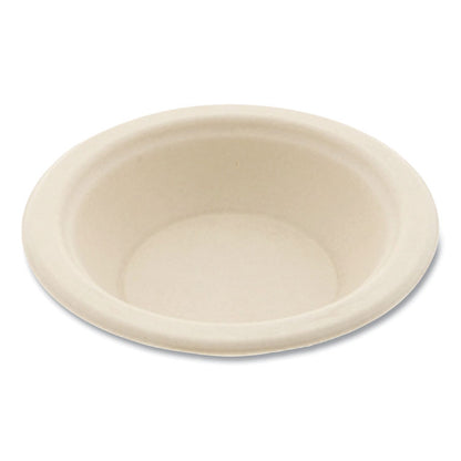 Molded Fiber PFAS-Free Dinnerware, Round Bowl, Sugarcane, 12 oz, Tan, 1,000/Carton