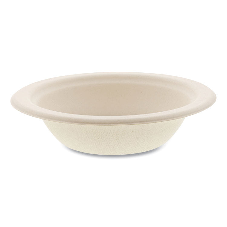 Molded Fiber PFAS-Free Dinnerware, Round Bowl, Sugarcane, 12 oz, Tan, 1,000/Carton