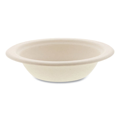 Molded Fiber PFAS-Free Dinnerware, Round Bowl, Sugarcane, 12 oz, Tan, 1,000/Carton