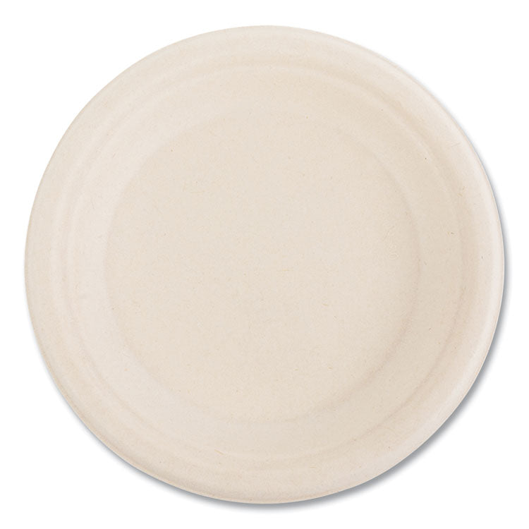 Molded Fiber PFAS-Free Dinnerware, Plate, Sugarcane, 6" dia, Tan, 1,000/Carton